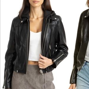 BlankNYC Faux-Leather Bomber Jacket